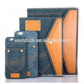 2016 New Trending Compact Jeans Case for iPad with Stand